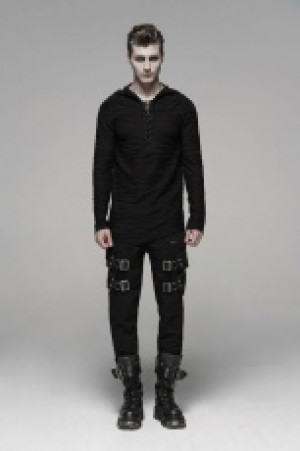  Dark Irregular Hoddie Punk Rave WT-580WYM/BK -  