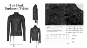  Dark Punk Turtleneck T-shirt Punk Rave WT-583TCM/BK -  