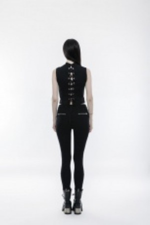  PUNK Metal Zipper Ankle-length Pants Punk Rave OPK-137XCF/BK -  