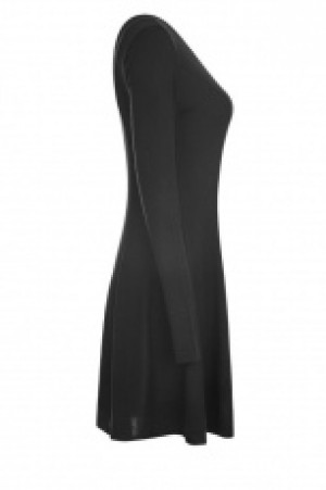  V Collar Sexy Woolen Dress /   -  2
