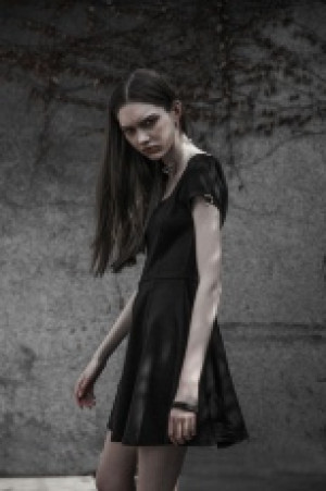  Square Collar Short Sleeve Knitted Dress -  6