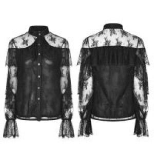  Chiffon Shirt Punk Rave OPT-212TCF/BK -  