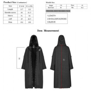 Dark burns loose long coat with eyelet Punk Rave OPY-362DQF/BK -  