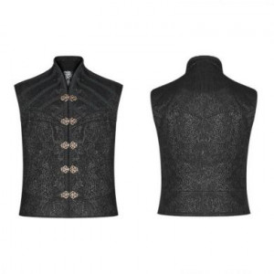  Victorian Jacquard Vest Punk Rave WY-996MJM/BK -  