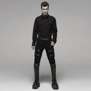  Punk Handsome Stretch Trousers Punk Rave WK-384XCM/BK -  
