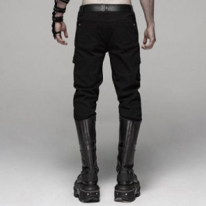  Punk Handsome Stretch Trousers Punk Rave WK-384XCM/BK -  