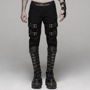  Punk Handsome Stretch Trousers Punk Rave WK-384XCM/BK -  