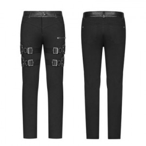  Punk Handsome Stretch Trousers Punk Rave WK-384XCM/BK -  