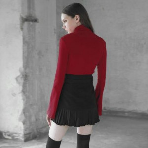  Punk Pleated Half-Skirt Punk Rave OPQ-465BQF/BK -  