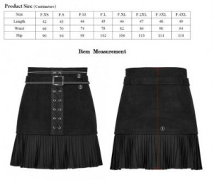  Punk Pleated Half-Skirt Punk Rave OPQ-465BQF/BK -  