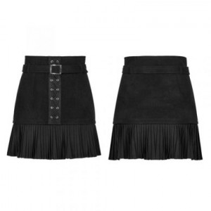  Punk Pleated Half-Skirt Punk Rave OPQ-465BQF/BK -  