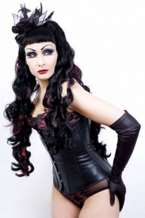     Wavy Hair Pieces - Black/ Burgundy wavy - 