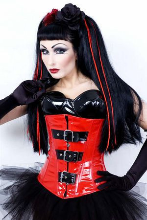    Hair Pieces PHOENIX - Black/Red - 