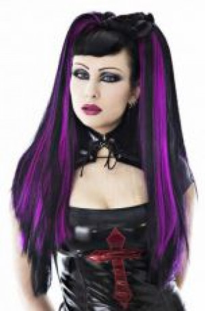 Прямые локоны на застежке Electra Straight Pieces - Black / Purple Headrazor Electra Straight Pieces - Black / Purple - маленькая картинка