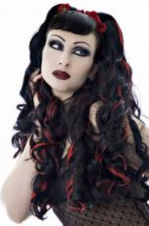     Wavy Hair Pieces - Black/red wavy Headrazor Wavy Hair Pieces - Black/red wavy -  