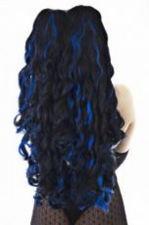     Wavy Hair Pieces - Black/ blue wavy Headrazor Wavy Hair Pieces - Black/ blue wavy -  