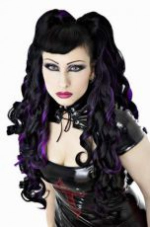     Wavy Hair Pieces - Black/purple wavy Headrazor Wavy Hair Pieces - Black/purple wavy -  