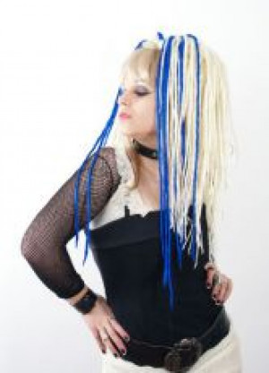  -    Vicious locks : White blonde/ blue Headrazor Vicious locks : White blonde/ blue -  
