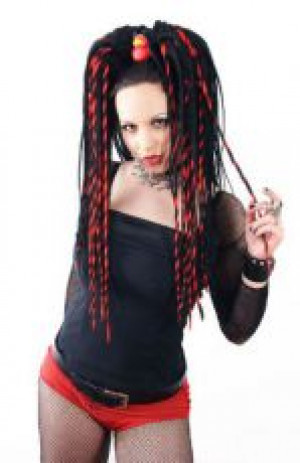      Twisted Dread Pieces - Black/Red Twist Headrazor Twisted Dread Pieces - Black/Red Twist -  