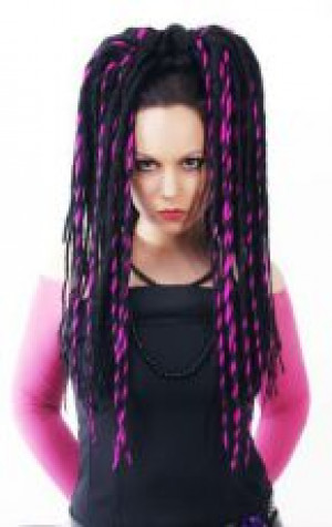      Twisted Dread Pieces - Black/Pink Twist Headrazor Twisted Dread Pieces - Black/Pink Twist -  