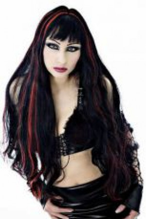     Meena Wigs - Black/Red Headrazor Meena Wigs - Black/Red -  