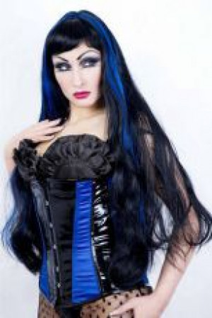     Meena Wigs - Black/Blue Headrazor Meena Wigs - Black/Blue -  