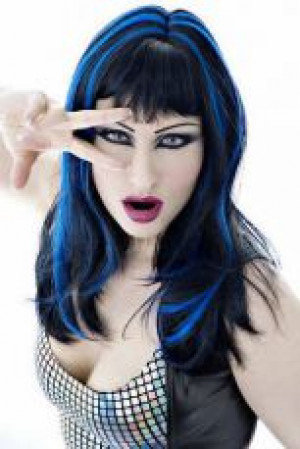  Cordelia Wigs - Black/Blue Headrazor Cordelia Wigs - Black/Blue -  