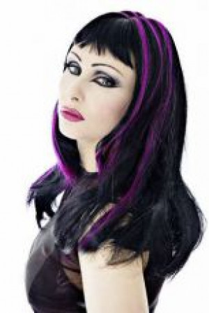  Cordelia Wigs - Black/Dark Pink Headrazor Cordelia Wigs - Black/Dark Pink -  