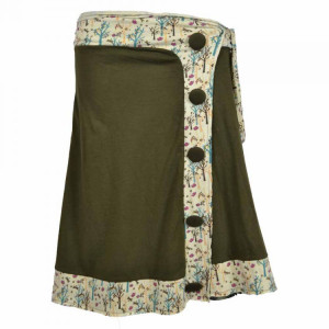  WRAP BUTTON SKIRT LADIES TREE - 