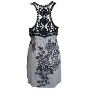  AKI LACE PANEL VEST LADIES GREY Innocent Lifestyle T-ALPANEL-GY -  