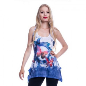  FLUTTER WAVES LACE PANEL VEST Innocent Lifestyle T-FWAVESLPV-M -  