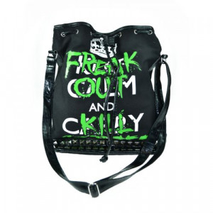  FREAK OUT BAG LADIES BLACK/GREEN - 