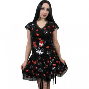 LB PUPPET DRESS BLACK/RED - 