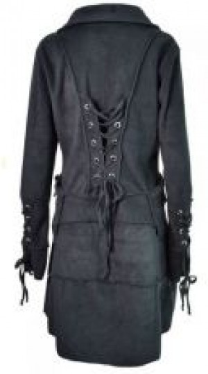  VX Coat Black Ladies Evil Clothing 2710 -  
