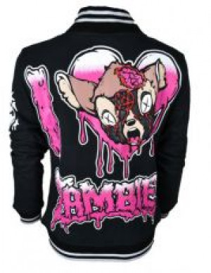  Z Heart Varcity Jacket Ladies Evil Clothing 3021 -  