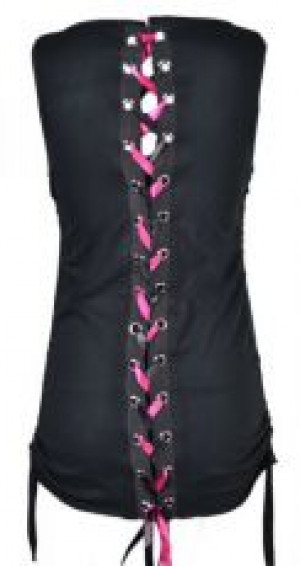  LB STITCHES VEST LADIES BLACK Evil Clothing 2245 -  