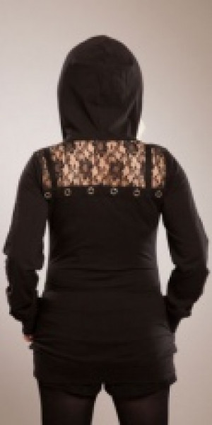  KP DONT HOOD LADIES BLACK Evil Clothing KP DONT HOOD LADIES BLACK -  