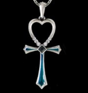    Crystal Heart Ankh - 
