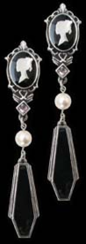  Coffin Drop Cameos (studs; pair) - 