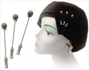  Memling Skull Dress Pins (Pack of 3) - 