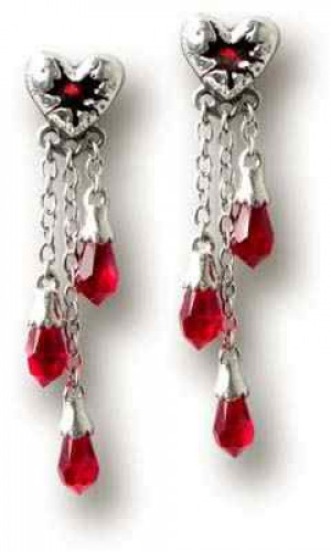  Bleeding Heart (studs; pair) - 