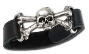  Alchemy Gothic Skull n Bones Strap -  1