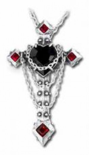    Chain Croix De Cour Noir -  1