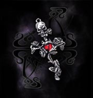  Rose thorn Cross Alchemy Gothic E130 -  