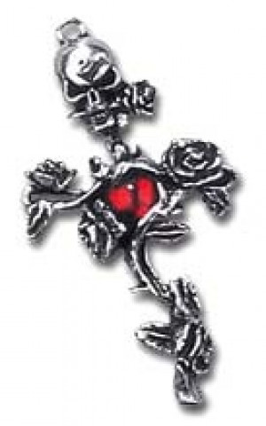  Rose thorn Cross Alchemy Gothic E130 -  