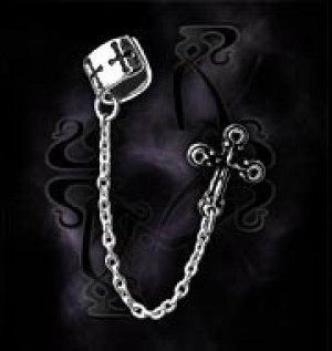    Cross Cuff-stud Alchemy Gothic E195 -  