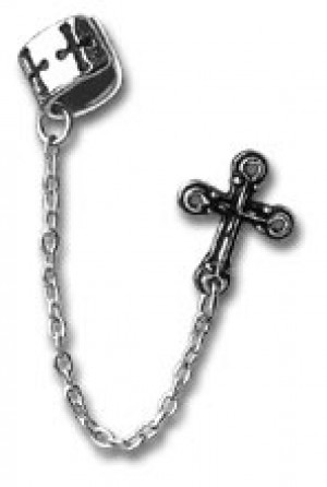    Cross Cuff-stud Alchemy Gothic E195 -  