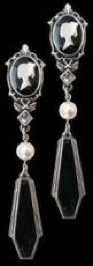  Coffin Drop Cameos (studs; pair) Alchemy Gothic E300 -  