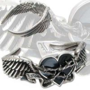  Black Romance Bangle Alchemy Gothic A83 -  