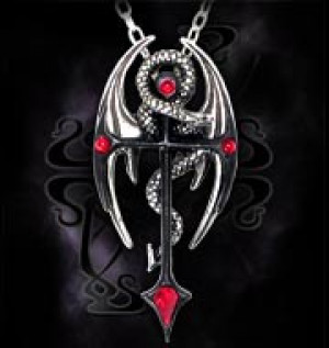    Alchemy Necklace Dracon kreuz Alchemy Gothic P417 -  